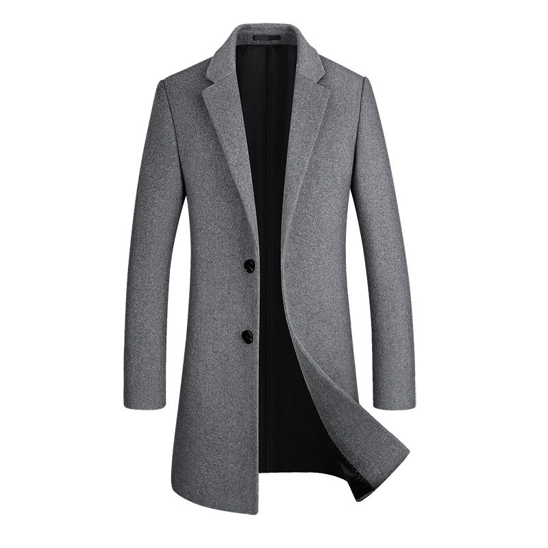 Casual Minimalist Slim Fit Mens Coat