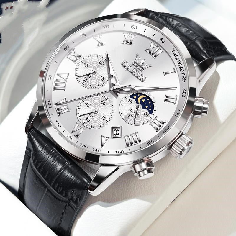 Montre Quartz Lumineuse Imperméable au Timing Multi-fonctionnel