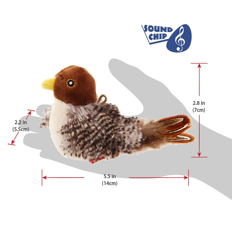 Jouets interactifs pour chats Simulation électrique en peluche d'oiseaux Chats animaux Jouets de location avec Fe