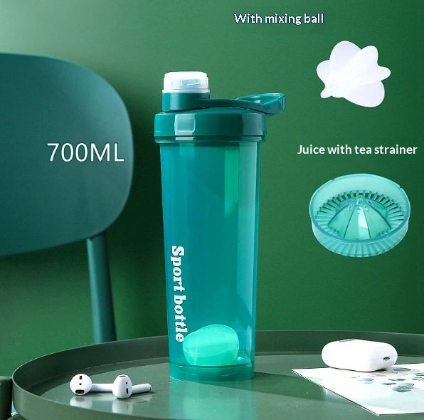 Bouteille de mélange d'eau de tasse de shaker de voyage portable de grande capacité