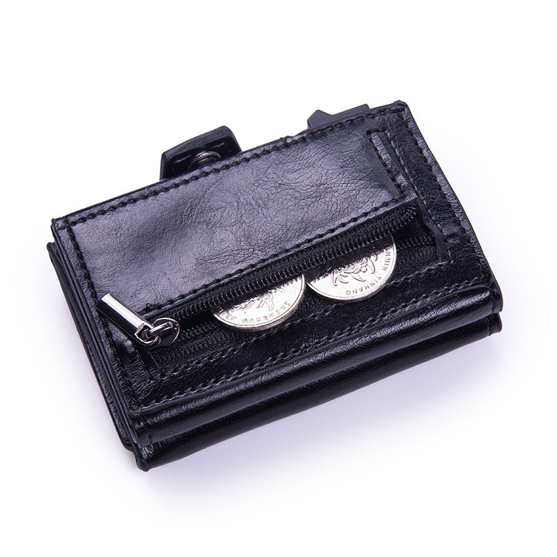 Paquet de cartes en fibre de carbone en cuir pliant de haute qualité pour hommes