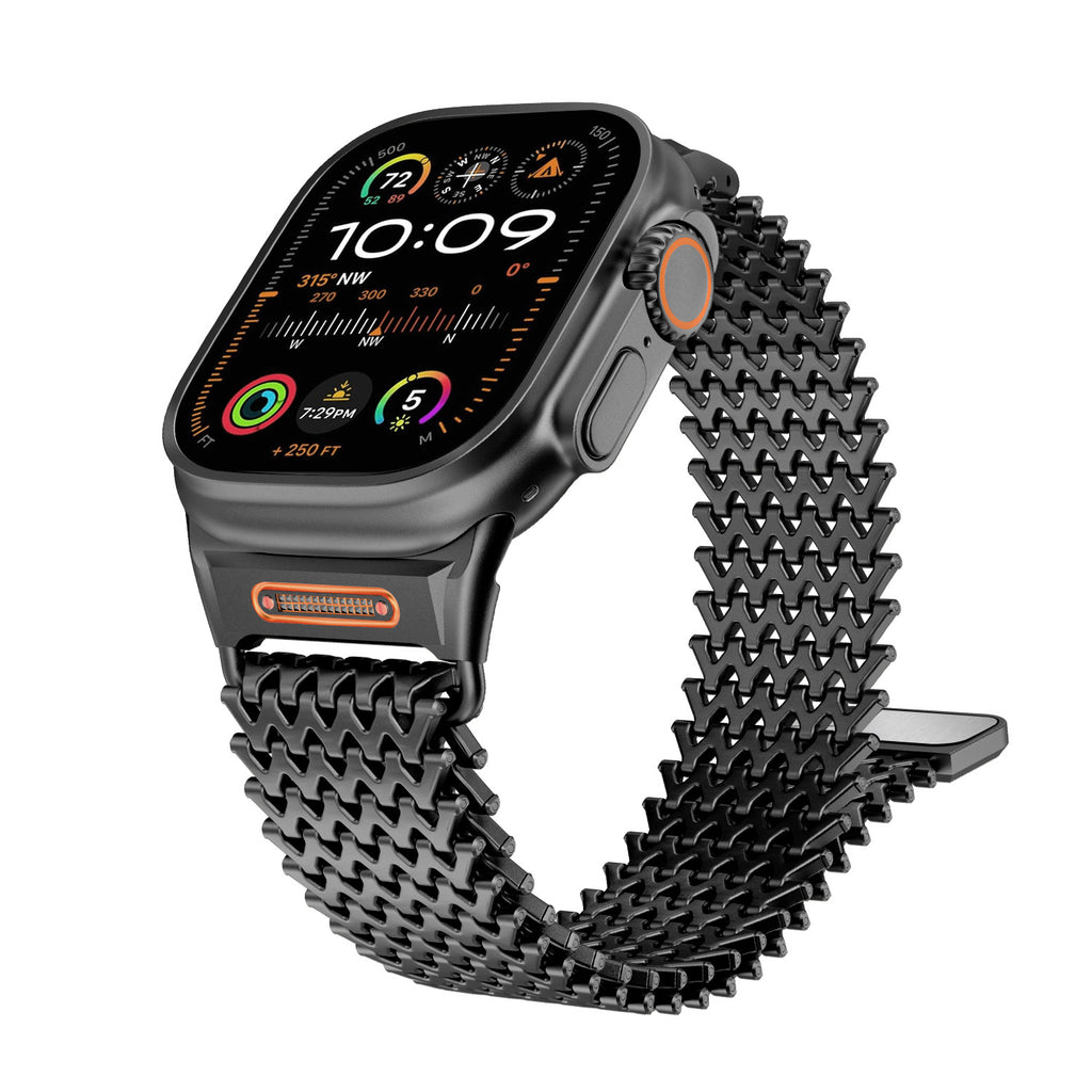 Bracelet milanais avec fermoir magnétique métallique en forme de W à l'échelle Dragon