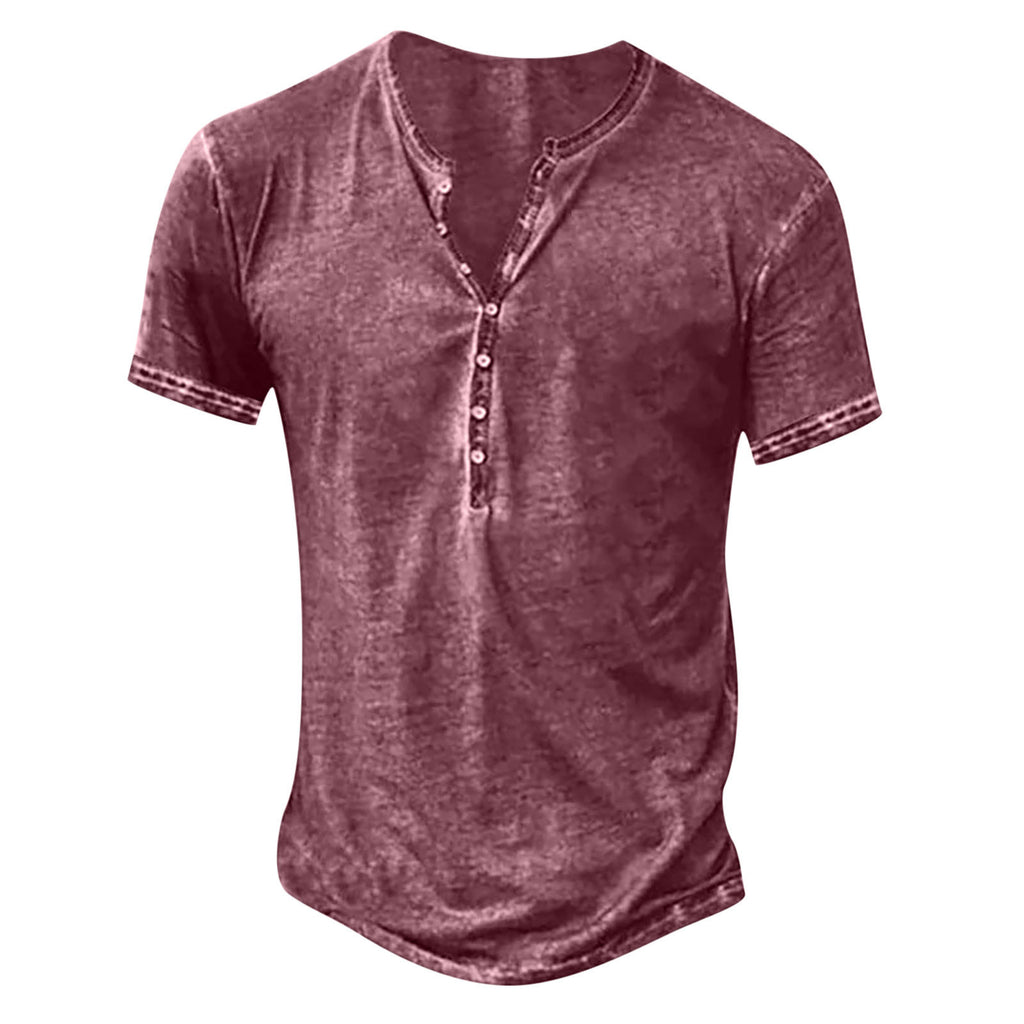 Wish Vintage Style V-Neck Cardigan homme mode casual manches courtes chemise