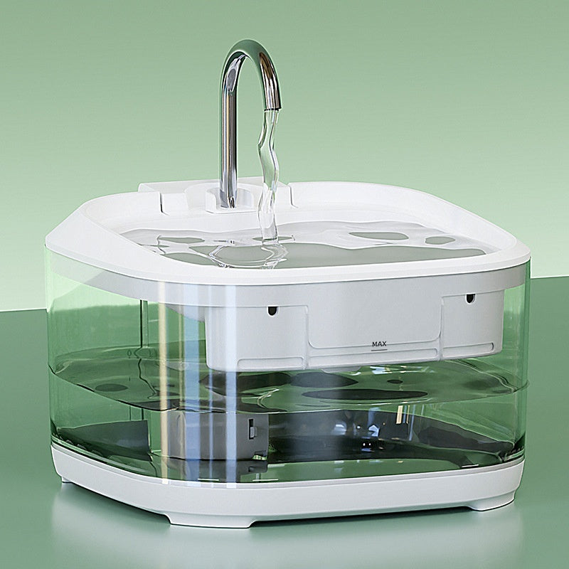 Grande capacité Entièrement transparent Automatique Circulant Fontaine d'eau filtrée pour animaux de compagnie