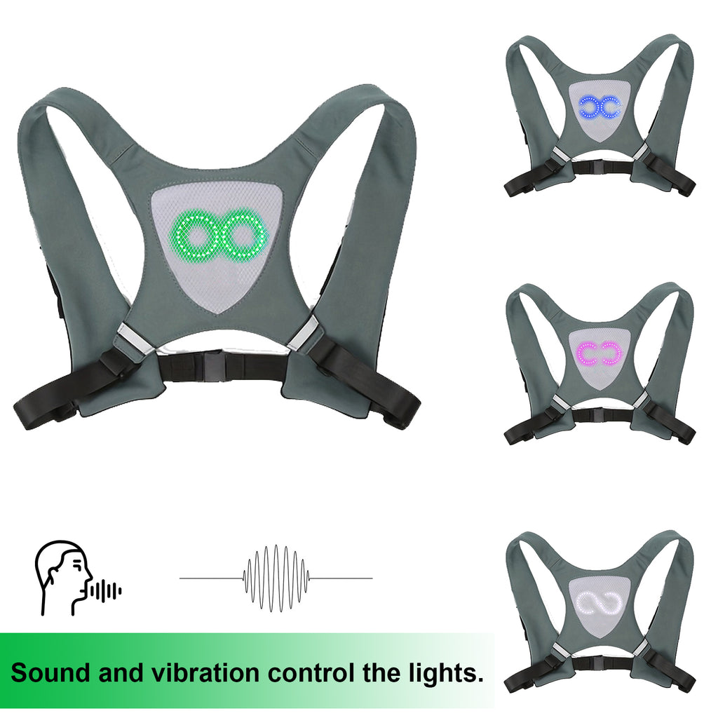 Sac à dos LED coloré et élégant avec effets d'éclairage dynamique synchronisés de la musique