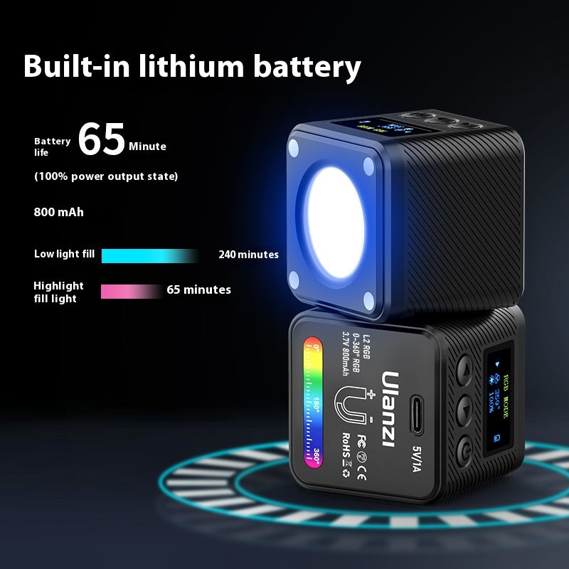 Full Color Mini Lithium Magnétique Caméra Lumière de remplissage