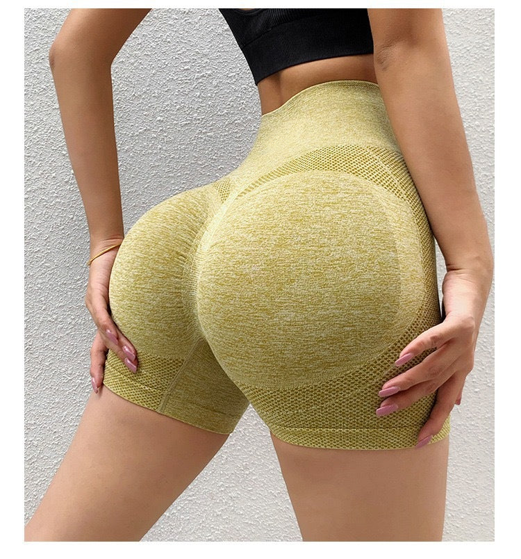 Short de yoga Honey Hip High-waist Séchage rapide Seamless Waist Slimming et Hip Lifting Thre
