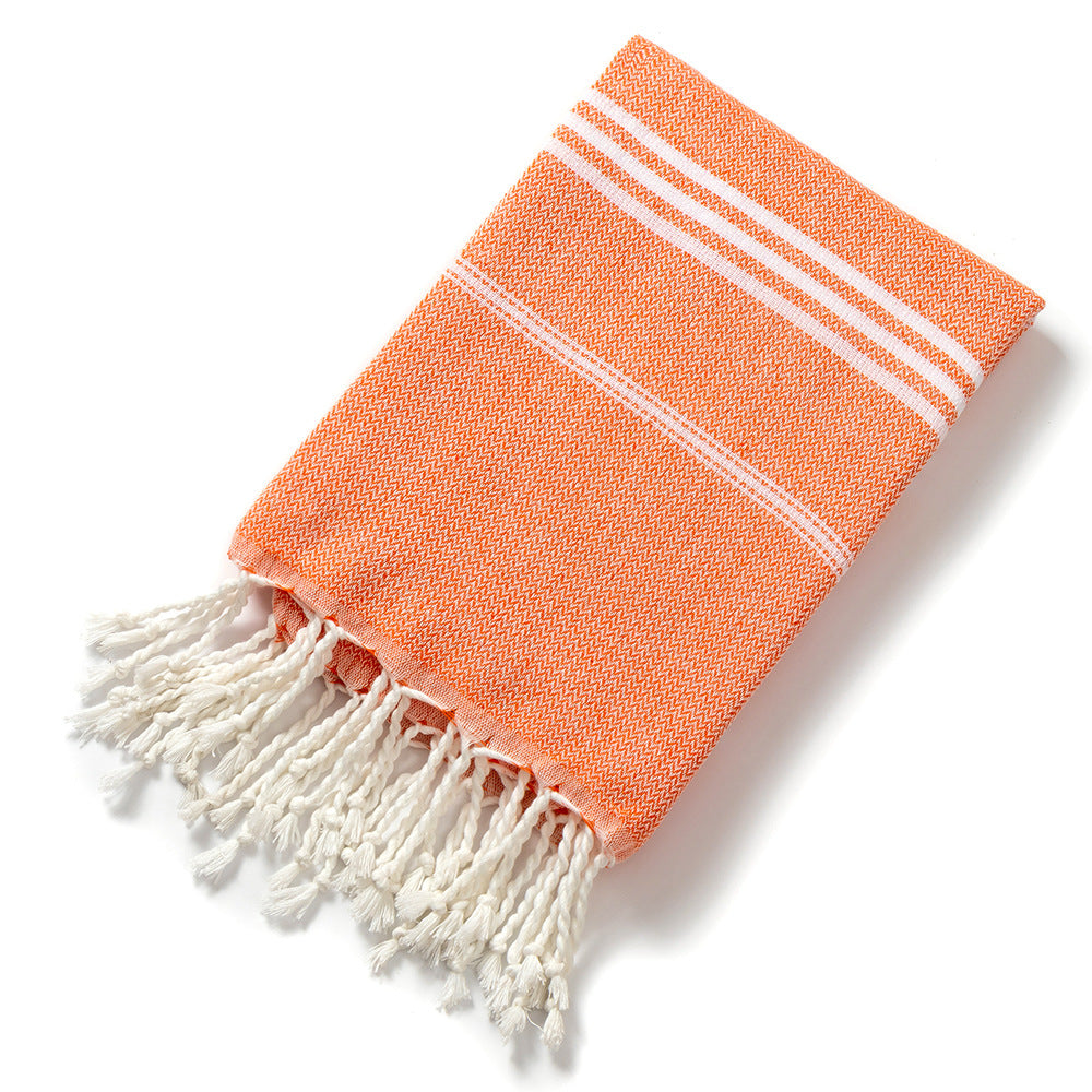 Tassel turc Polyester coton serviette de bain