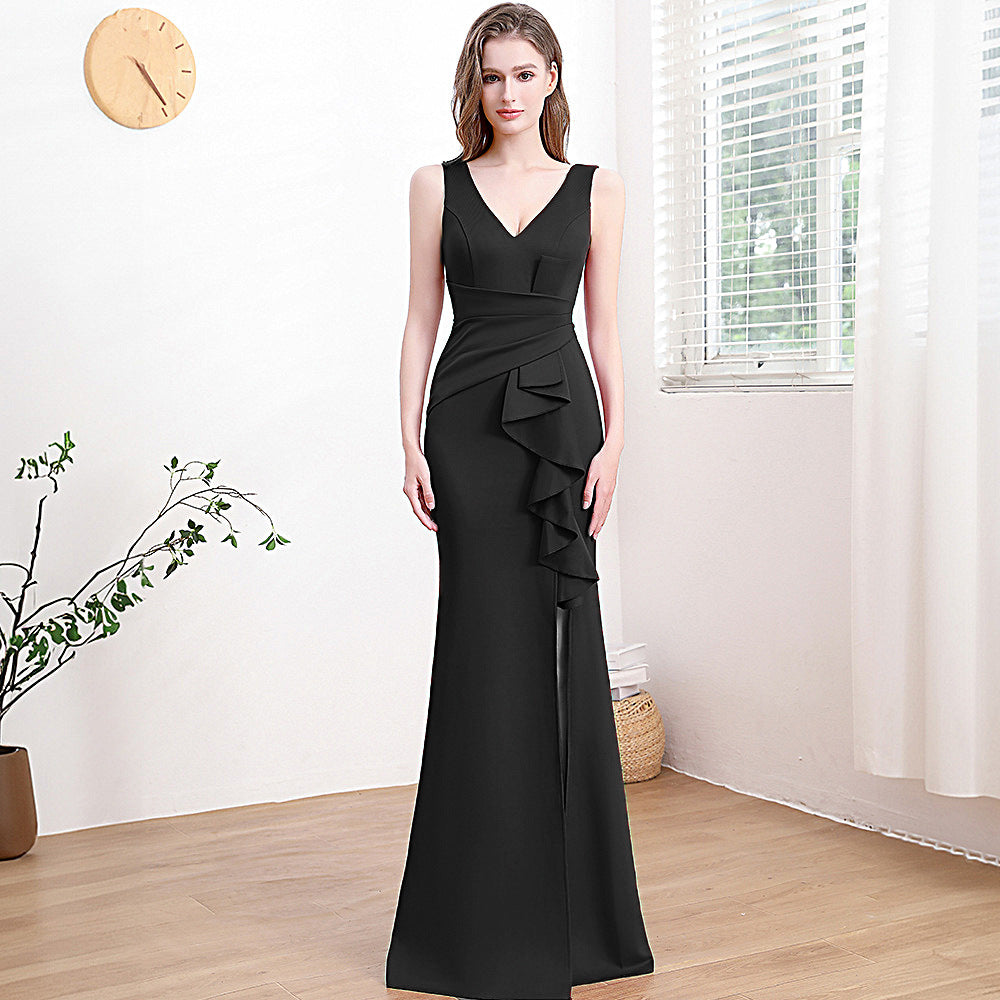 Gown soirée pour les femmes haut de gamme élégant simple et léger luxe