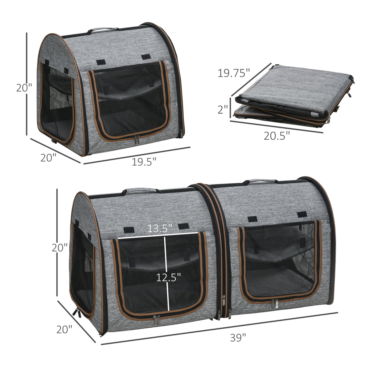 Portable porte-chat doux 39"