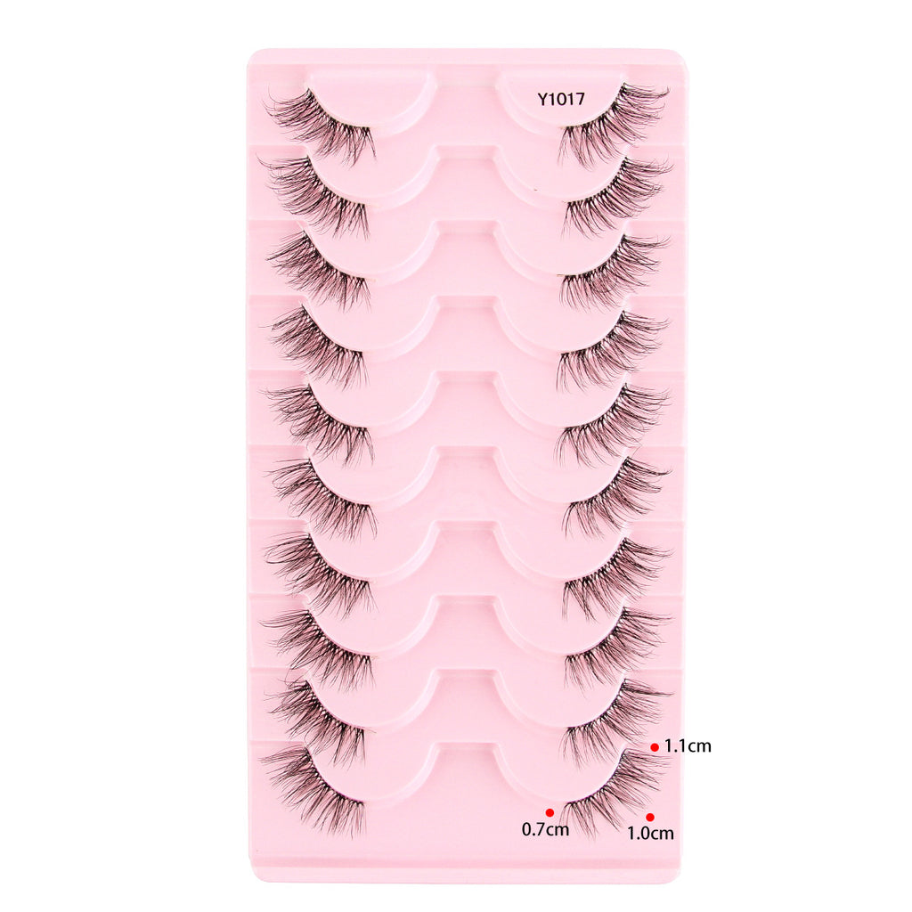 Femmes Portable Européen et style américain Sheer demi-longueur faux cils