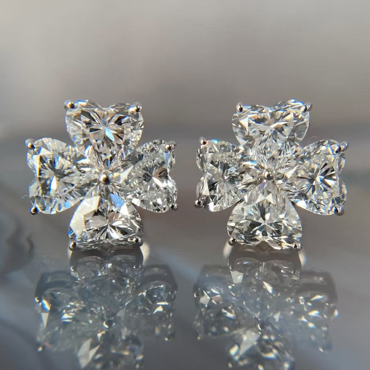 S925 Sterling Silver Clover Earrings