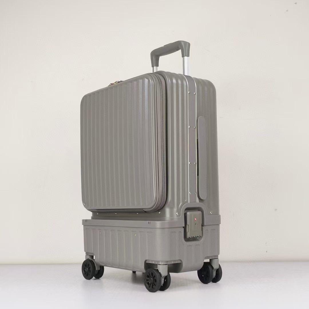 Multifonctionnel ouverture latérale Valise haute capacité avec séparation humide à sec et un Aluminu