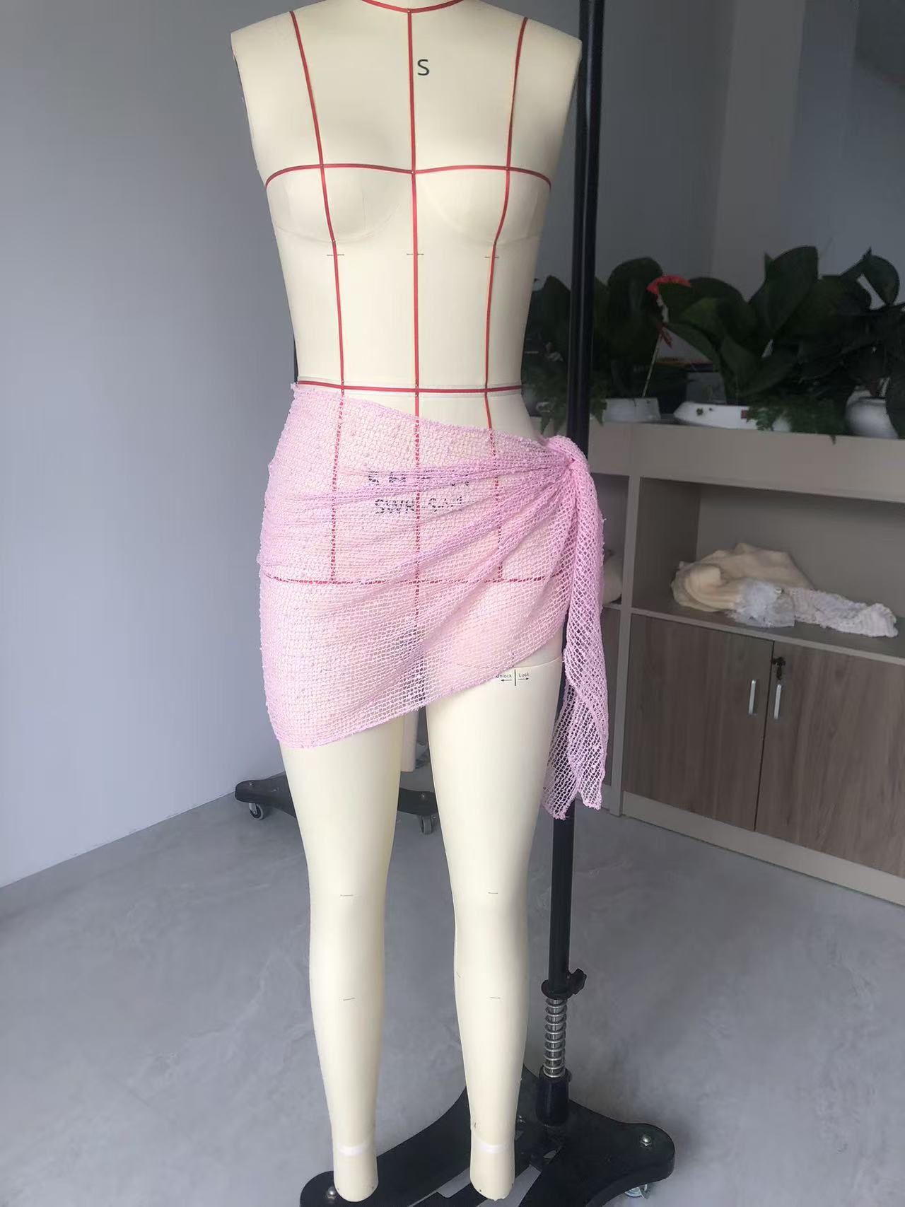 Sexy Outerwear Cover-up Mesh Beach Robe