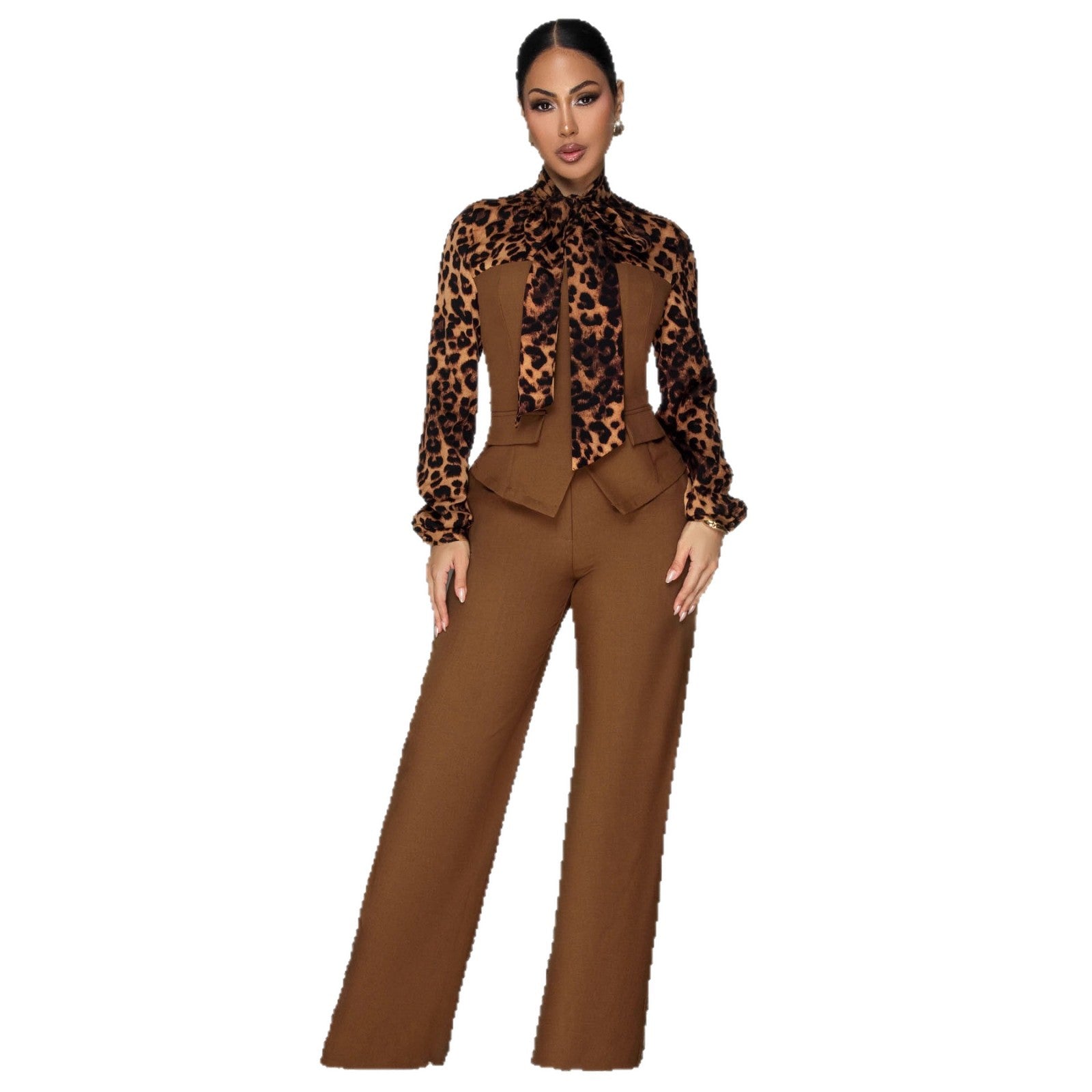 Pantalon élégant et en dentelle Pantalon à large jambe