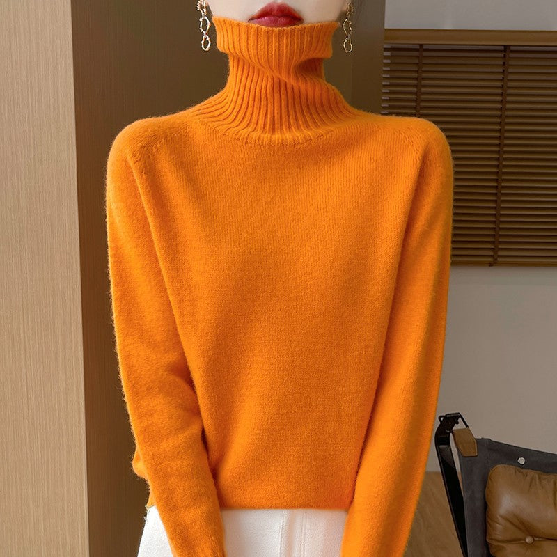 Chandail tricoté Pull à manches longues en couleur solide