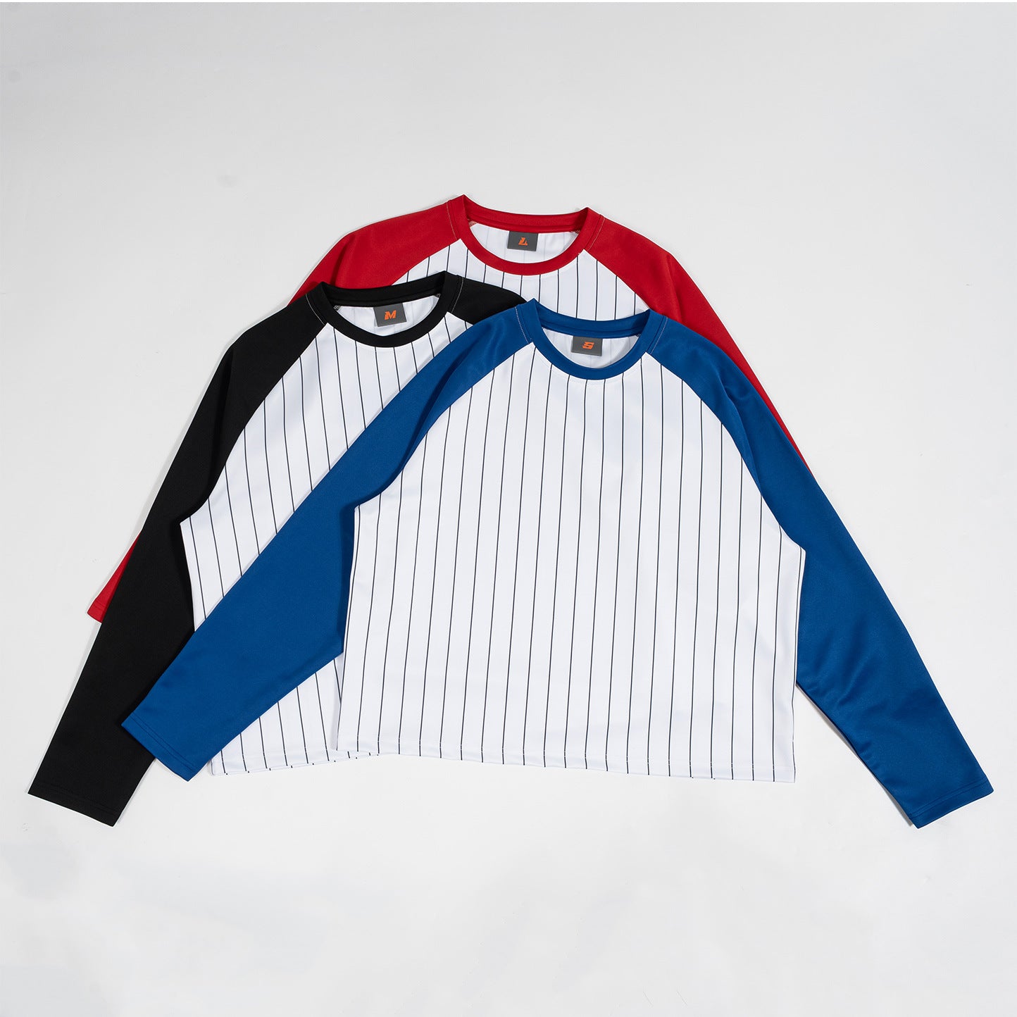 T-shirt casual à manches longues à manches courtes Raglan-Style pour hommes