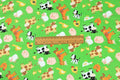 Tissu de coton uni Style nordique Animal imprimé bricolage