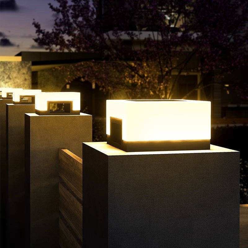 Minimaliste moderne extérieur solaire en acier inoxydable étanche lumières de cour