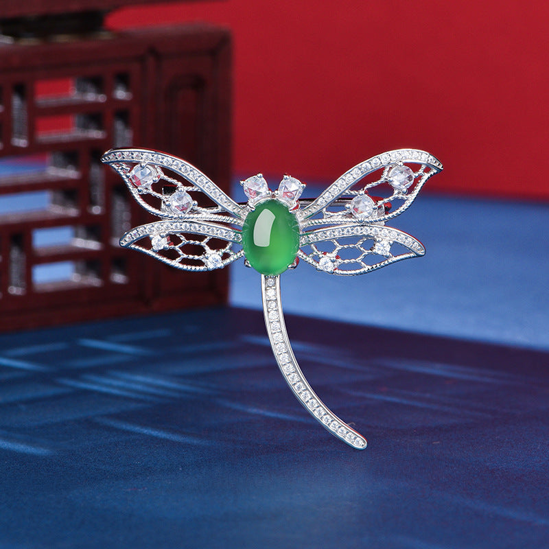S925 Broche de libellule en argent sterling