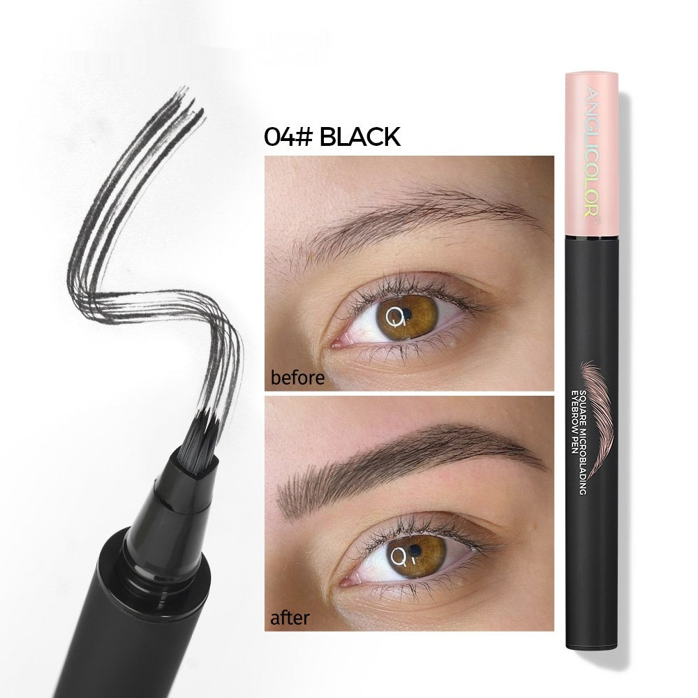 Crayon à sourcils liquides multi-fourches Sourcils sauvages Étanche Et à l'épreuve de la sueur