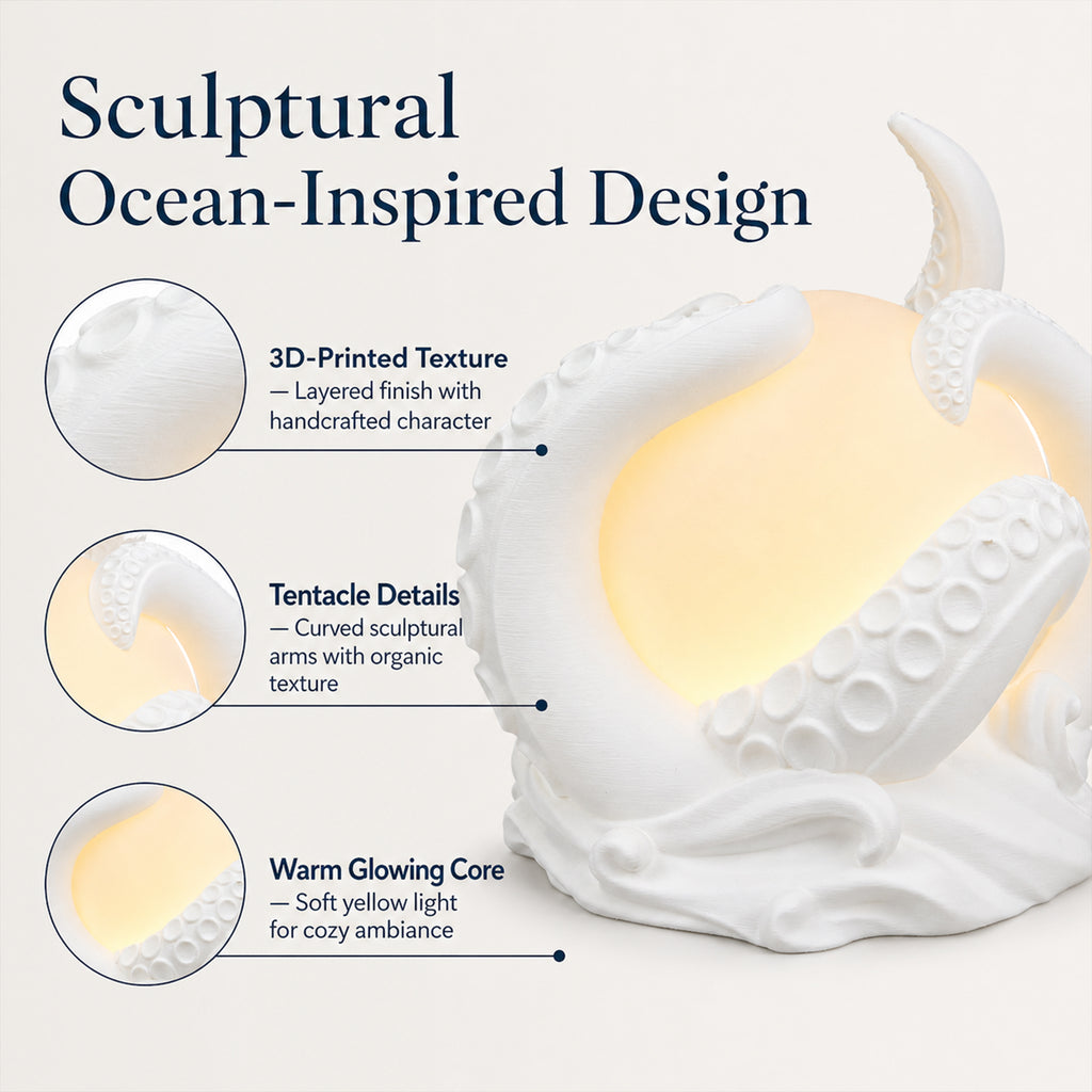 Lampe de table Imprimée Octopus 3D
