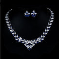 Ensemble de colliers à collier de fleurs Zircon
