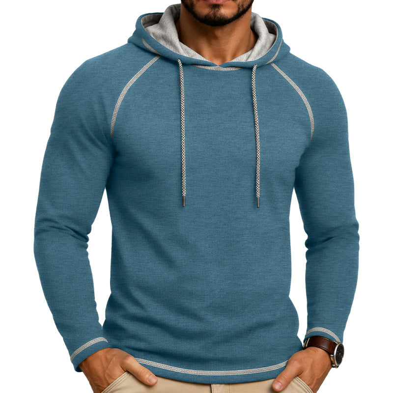 T-shirt à capuche manches longues pour hommes Top sport