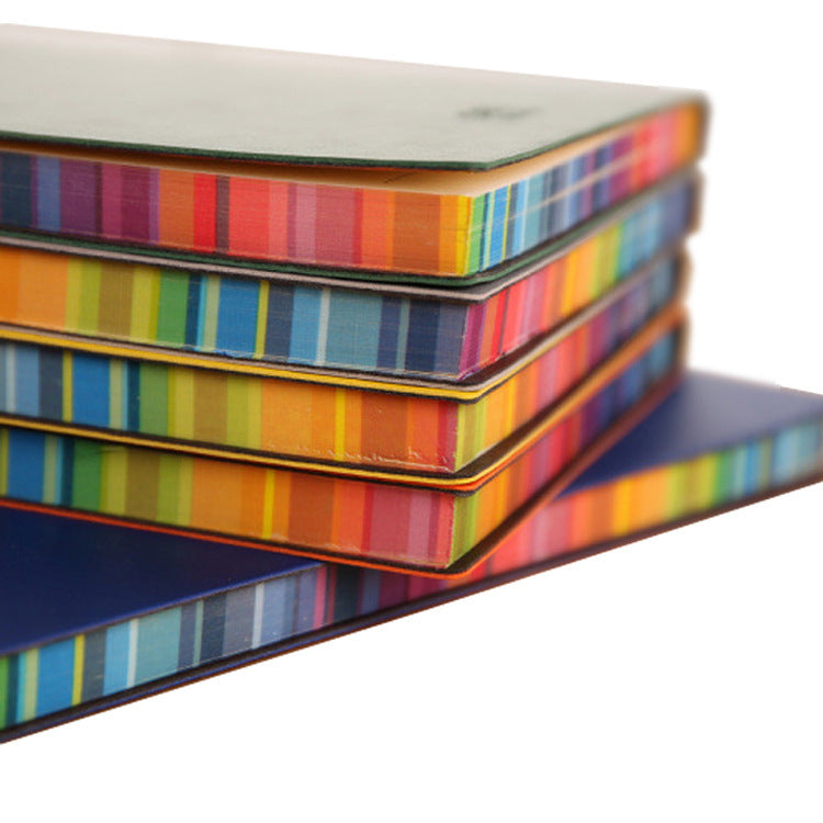 Couleur Rainbow Side A5 Cover en cuir Notebook