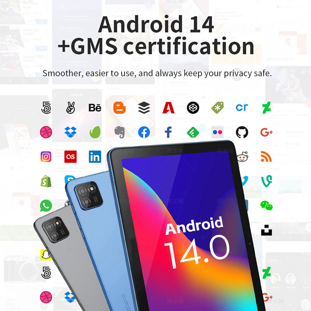 G-tab T9 Rockchip RK3562 Quad Core 3 Go 3 Go RAM 64 Go ROM 10,1 pouces Android 14 Comprimé PC Gre