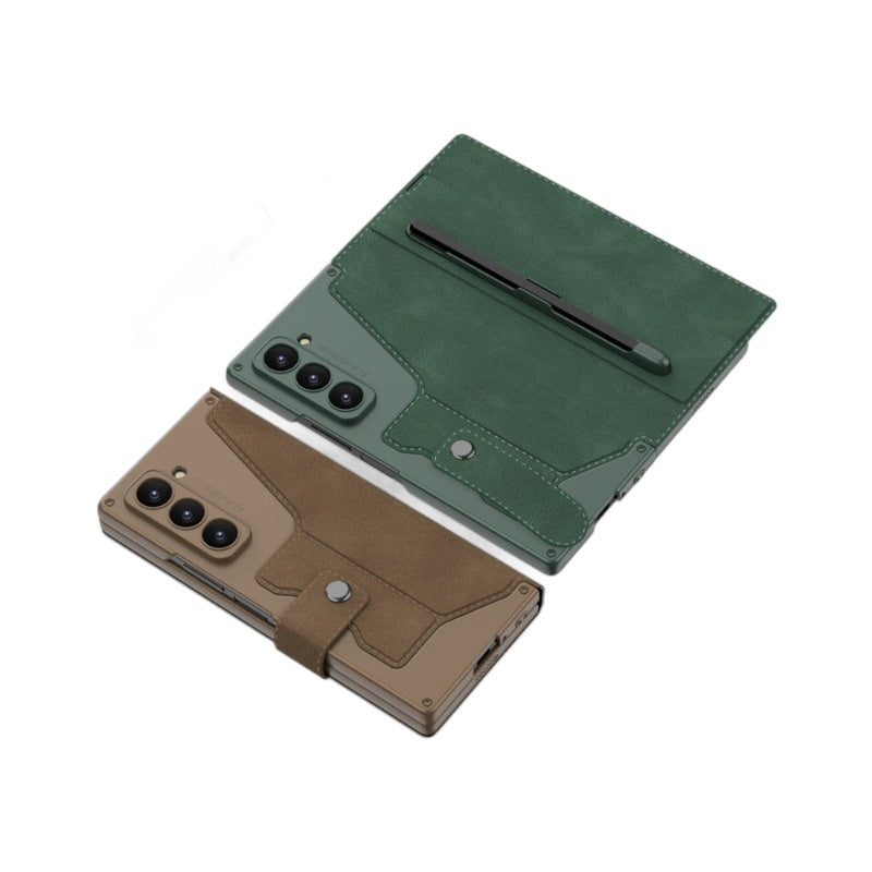 Étui de téléphone pliant ZFold6 Étui de téléphone en cuir