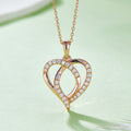 4.9g S925 Sterling Silver Moissanite Heart Necklace 45cm 27 Stone Intertwined Hearts Penda