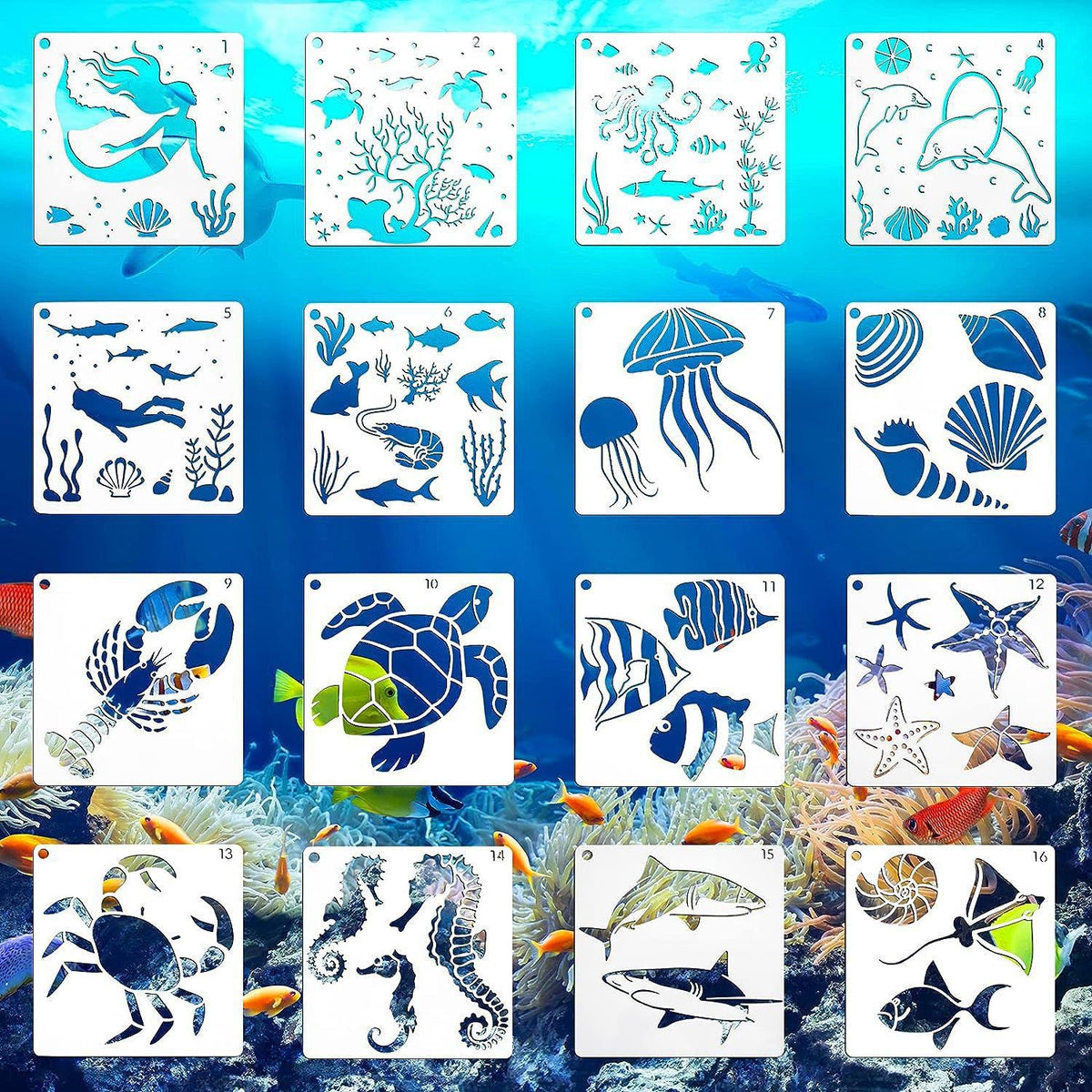 Reusable ocean-themed debossing mold