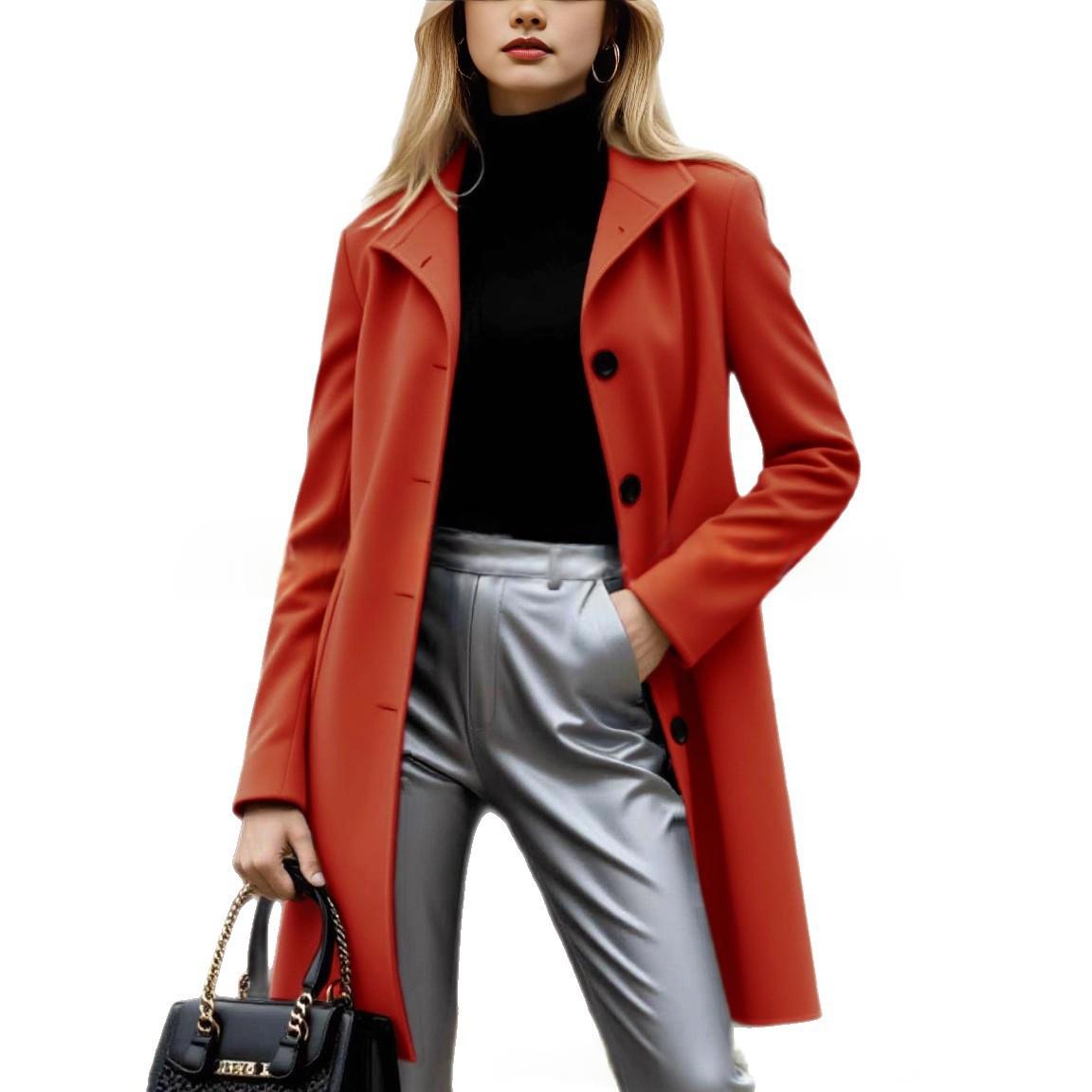 Manteau de laine pour femmes épais