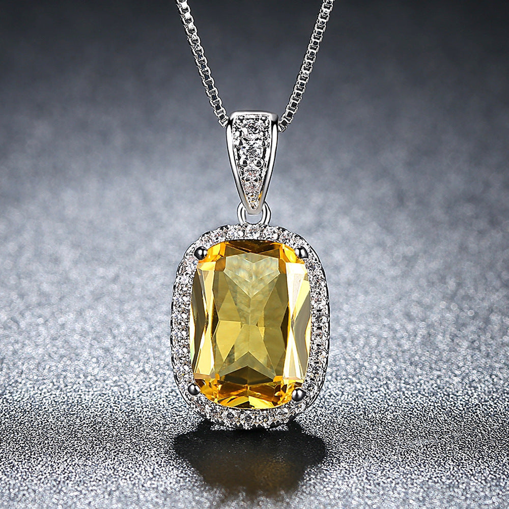 Pendentif Zircon dames clavicule chaîne collier
