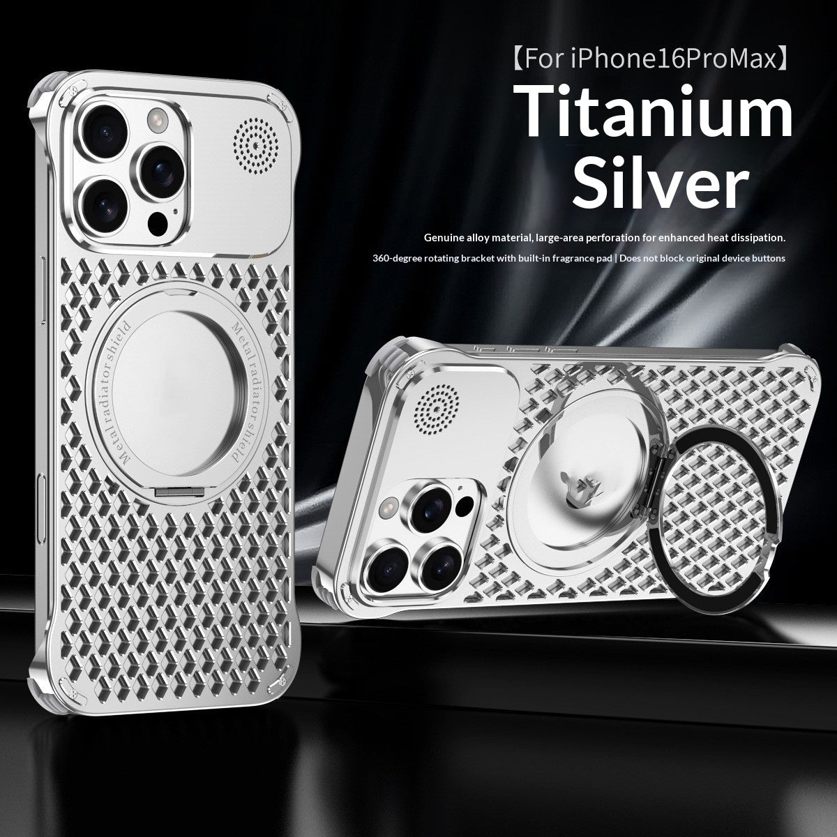 Aluminium support de rotation magnétique Aromathérapie boîtier de téléphone
