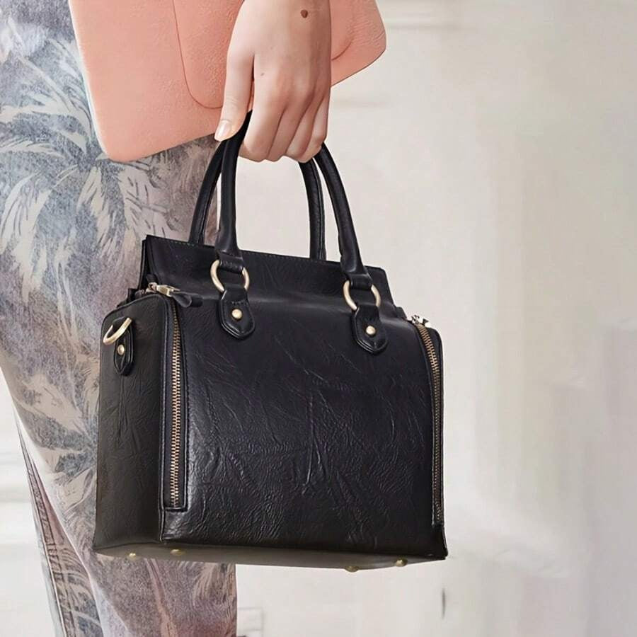 Ladies Vintage Tote Bag - Sac à main de grande capacité avec plusieurs poches