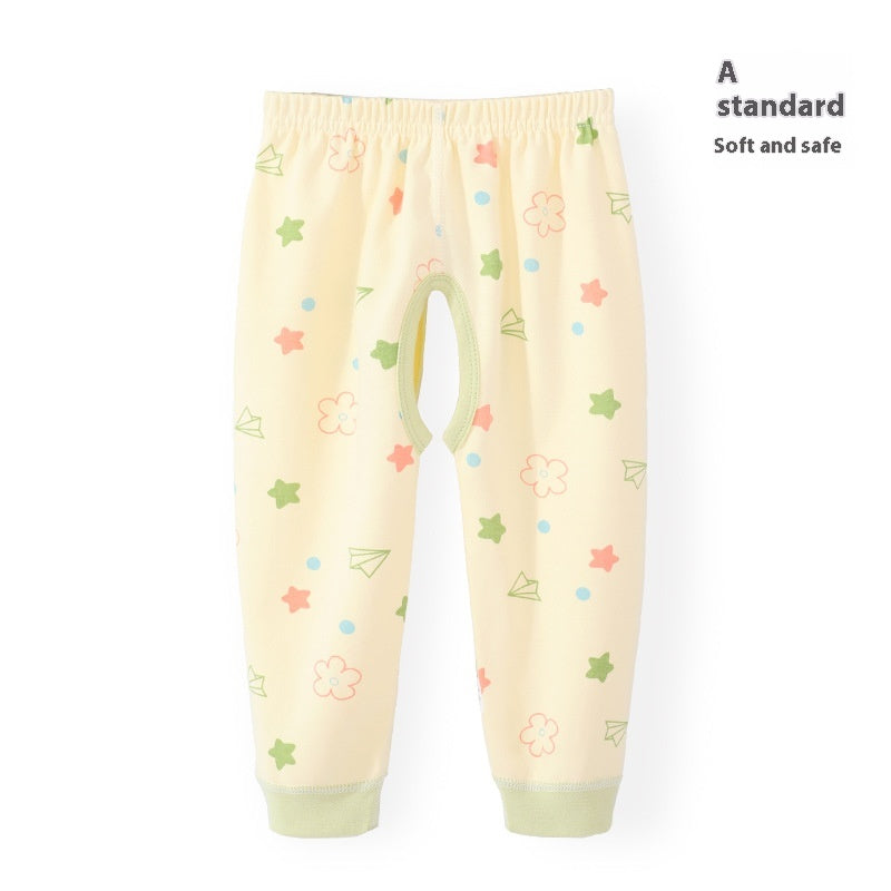 Garçon Pantalon à siège ouvert Pantalons Bébé Pantalon Pure Coton