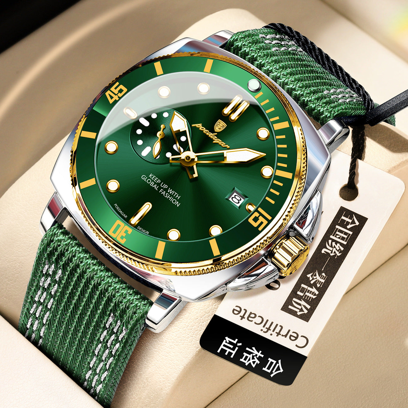 Montre Quartz à ceinture pour hommes