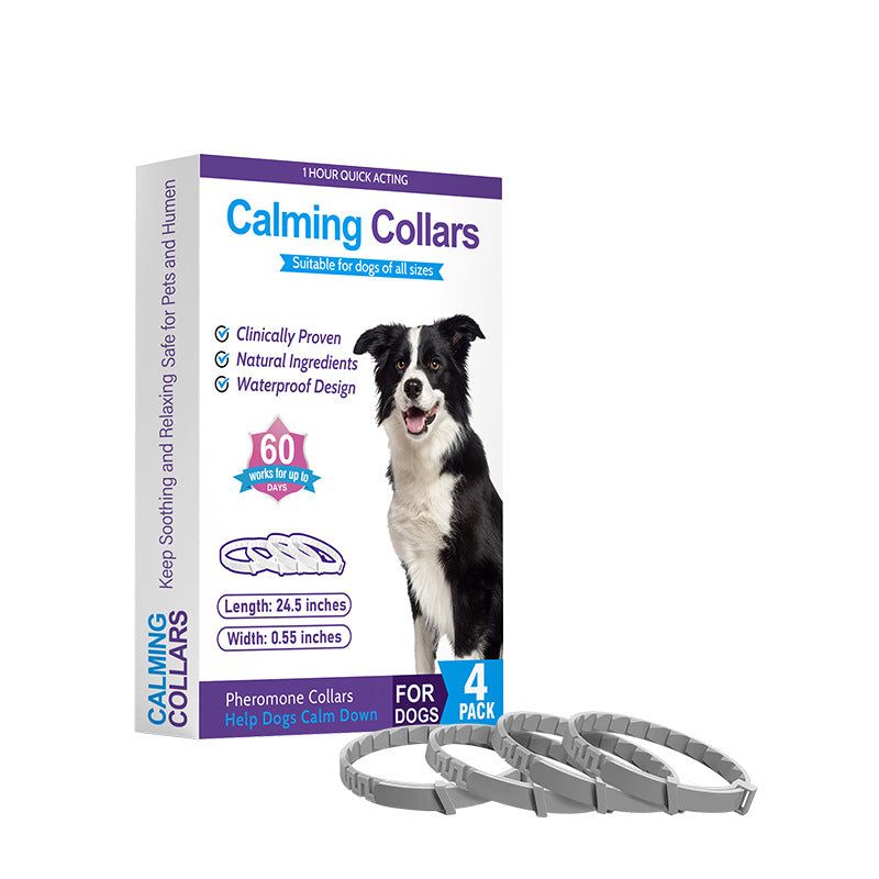 4-Pack Calming Pheromone Collars for Cats and Dogs to Relieve Anxiety