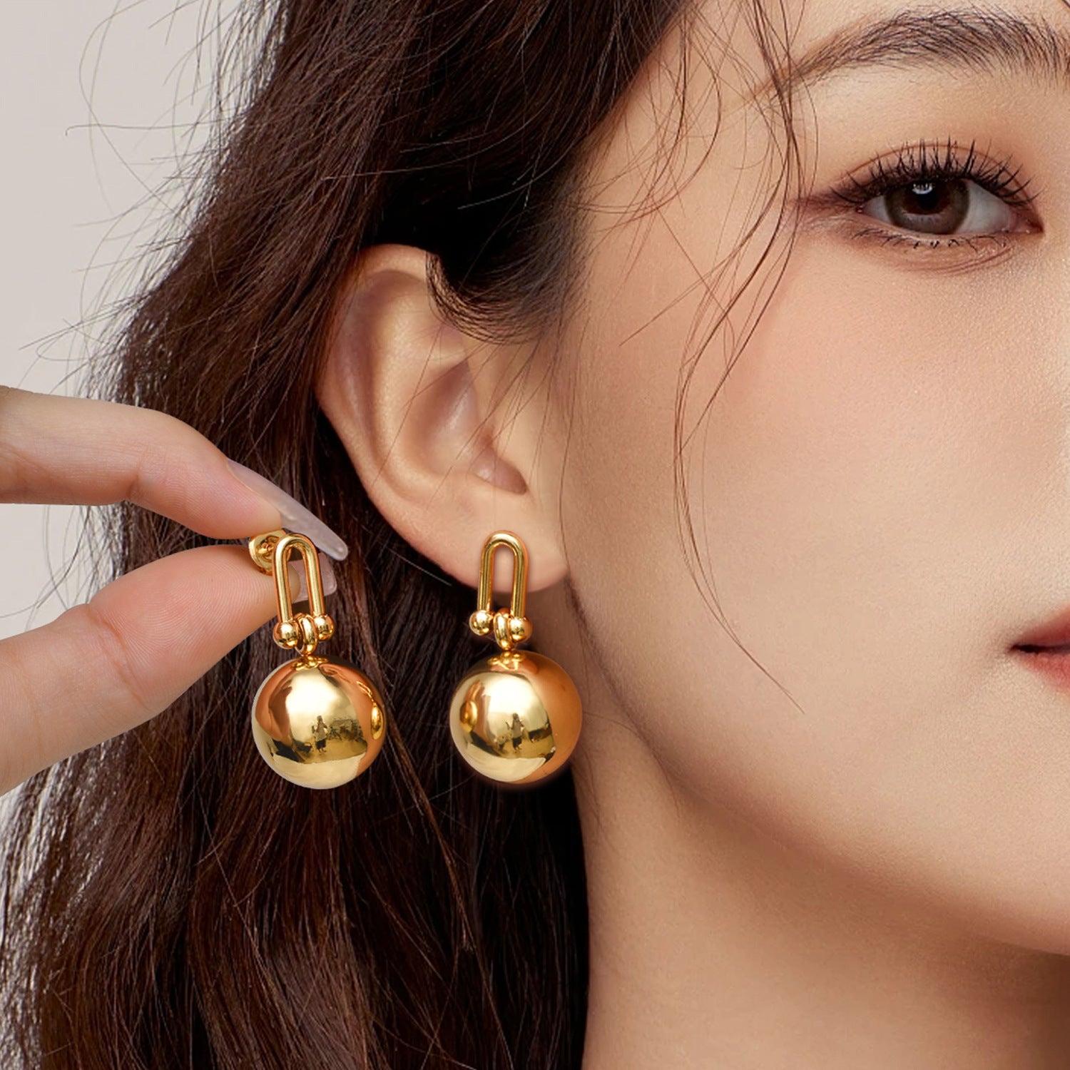 Boucles d'oreilles Zircon en acier de titane pour femmes