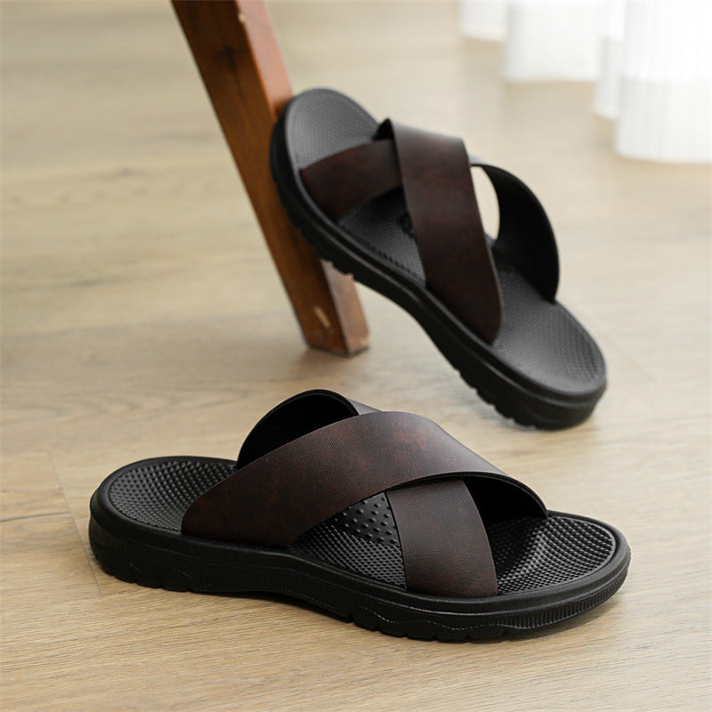 Lazy Slippers Beach Sandales Minimalist ouvert orteil hommes diapositives
