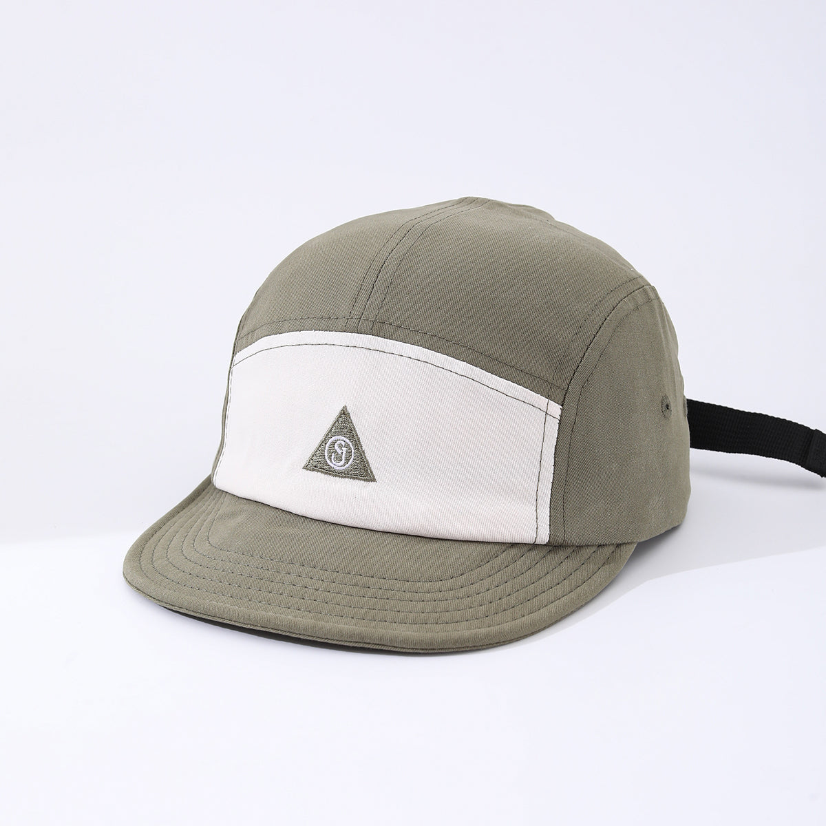 Men's Patchwork Adjustable Triangular Lettered Flat Brim Sunshade Quick Dry Soft Top Visor