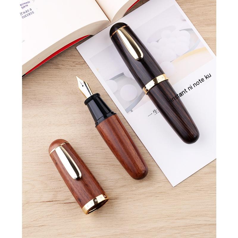 Stylo d'encre de bois massif fine pointe mignon Chubby Stylo court