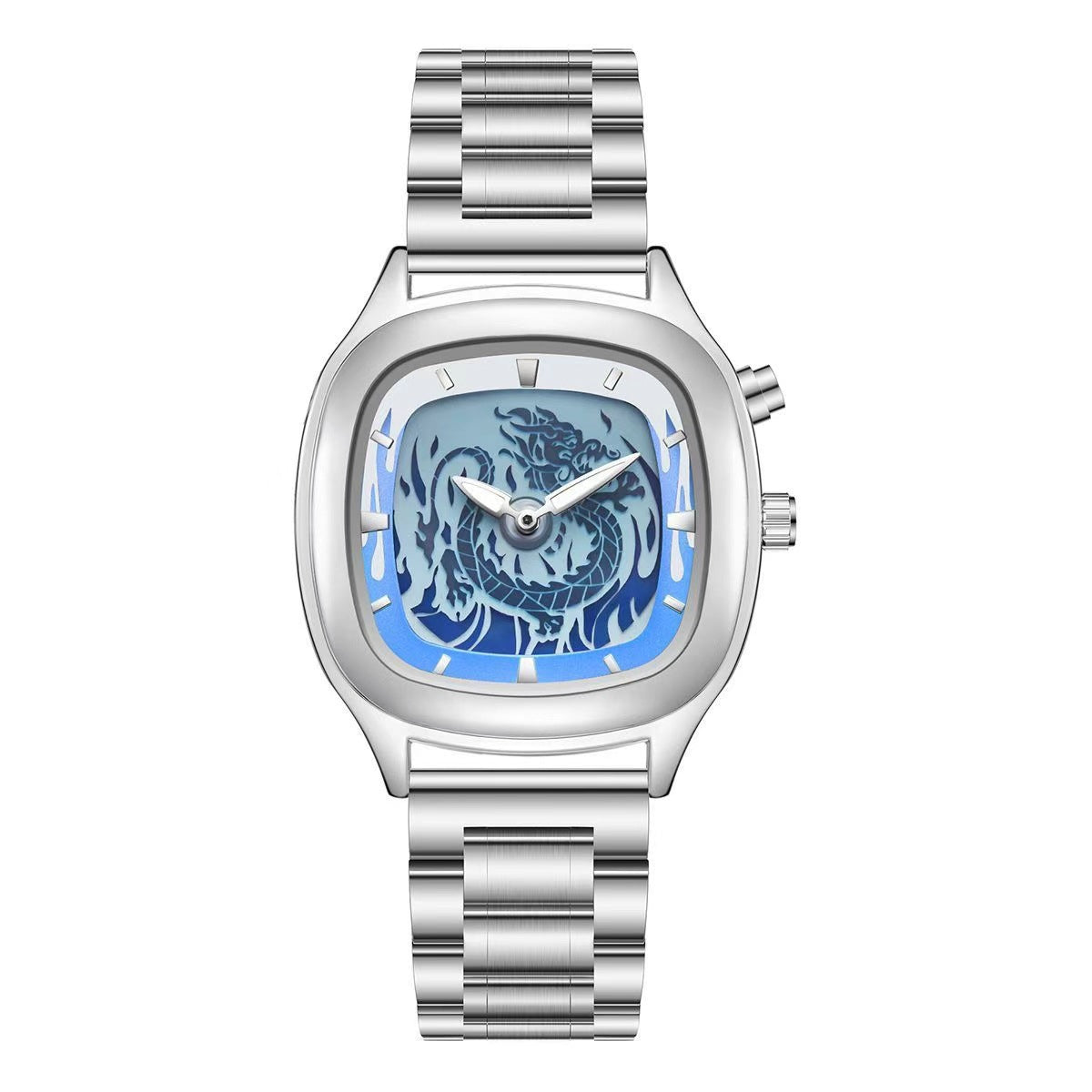 Montre dynamique numérique transformante en acier rétro imperméable
