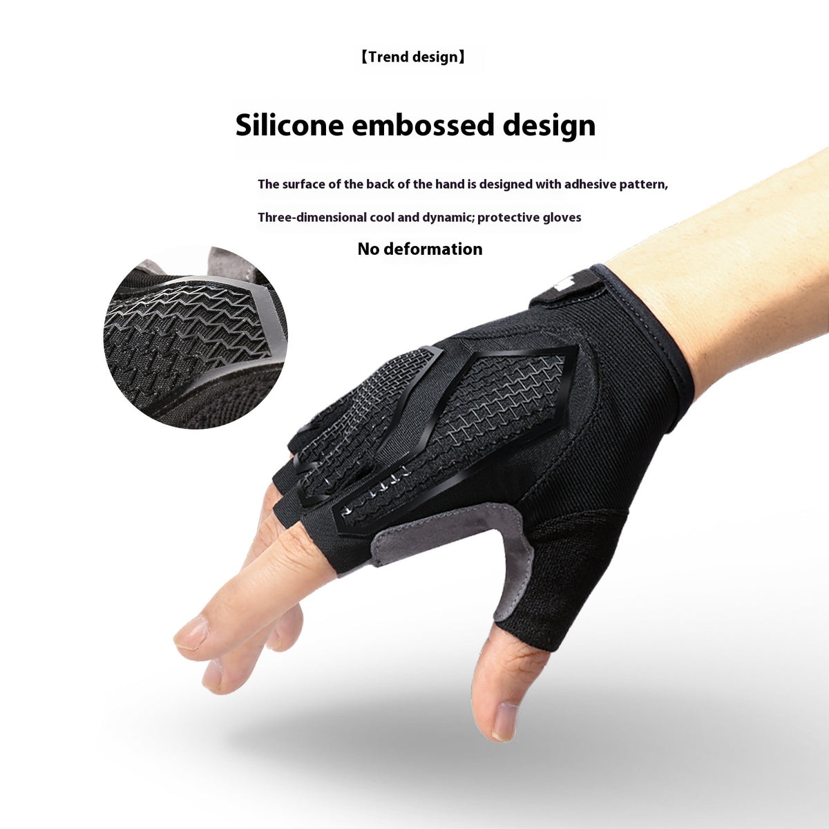 Gants de fitness de vélo de sport résistant aux chocs en silicone liquide d'équitation
