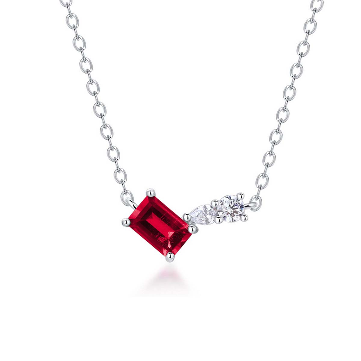 S925 Collier géométrique en argent sterling