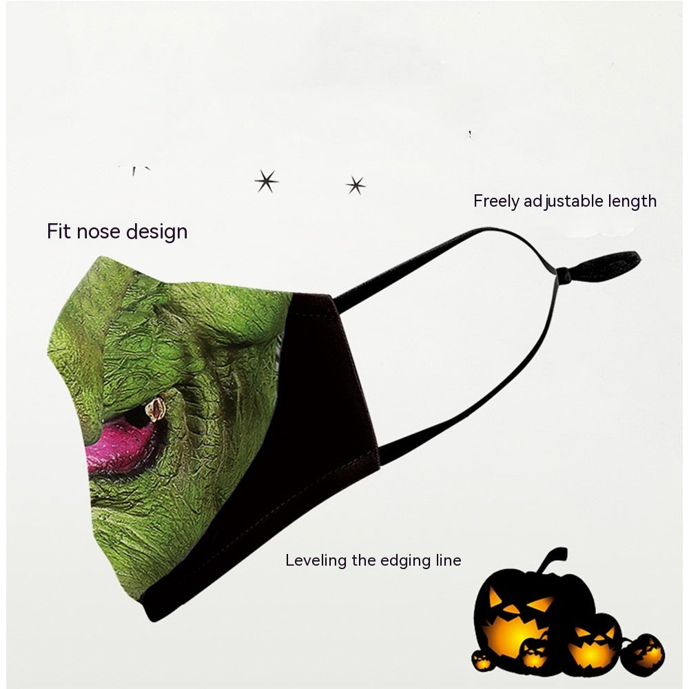 Crâne d'Halloween Impression numérique drôle Masque de poussière double couche
