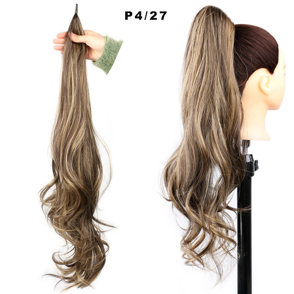 Perruque de queue de cheval haute pour femmes Winding Big Wave Long Curly Hair