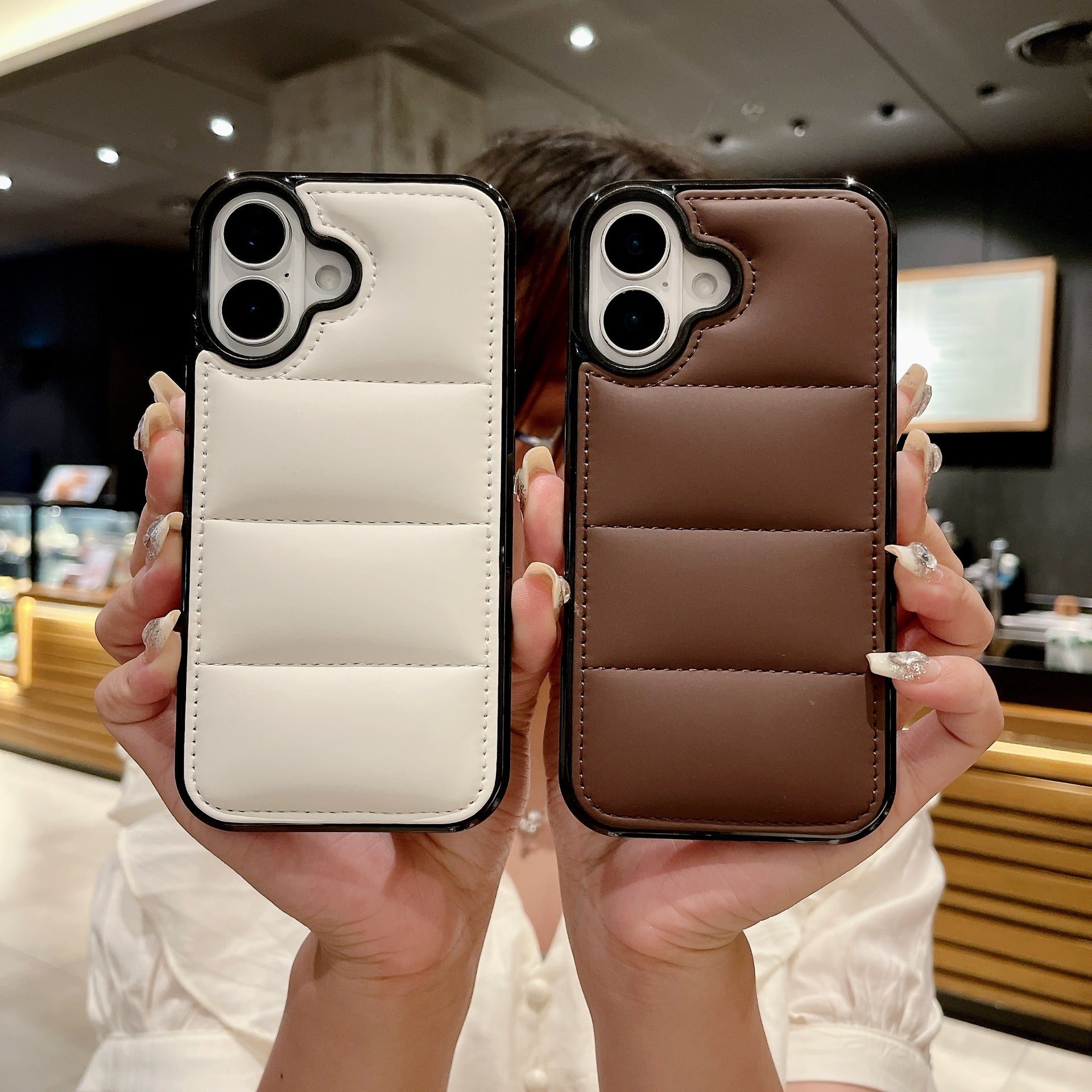 Mode Macaron Premium Jacket down Case téléphone